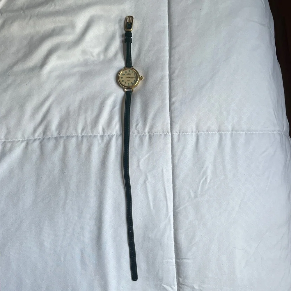 Shinola Gold and Green Women's Watch - Picture 2 of 5